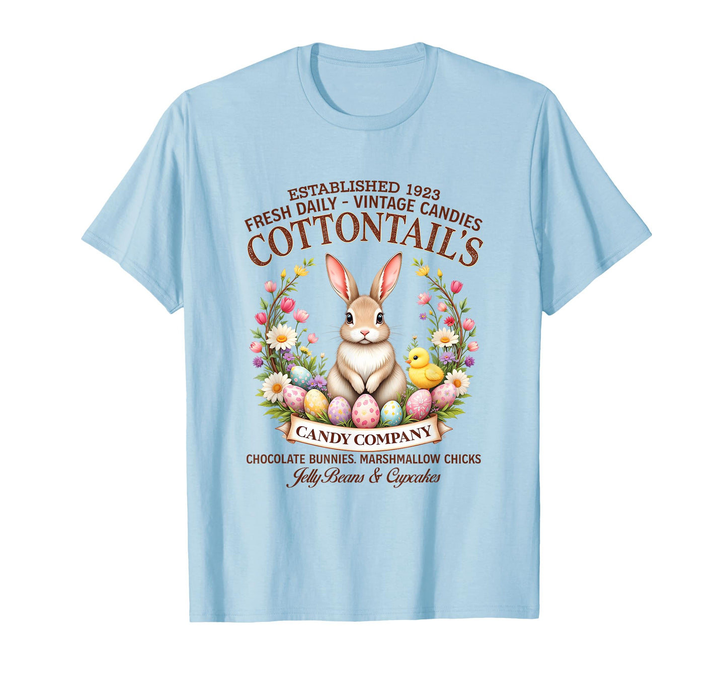 Cottontail’s Candy Co. Vintage Easter Bunny Easter Day T-Shirt
