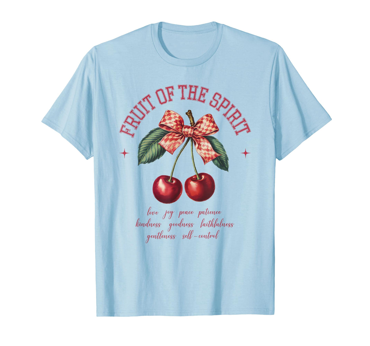 Fruit Of The Spirit Chrisitan Vintage Bible Verse Cherries T-Shirt