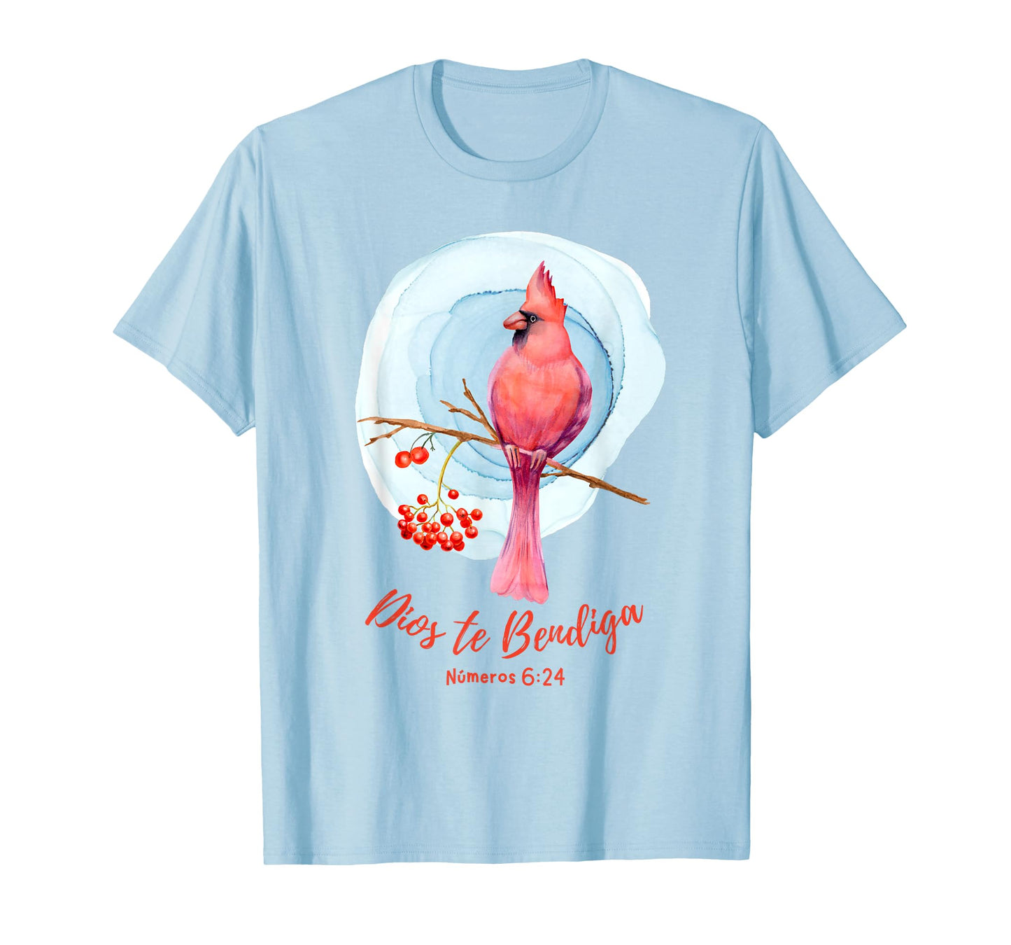 Dios te Bendiga, GOD BLESS YOU, Números 6:24, Cardinal T-Shirt