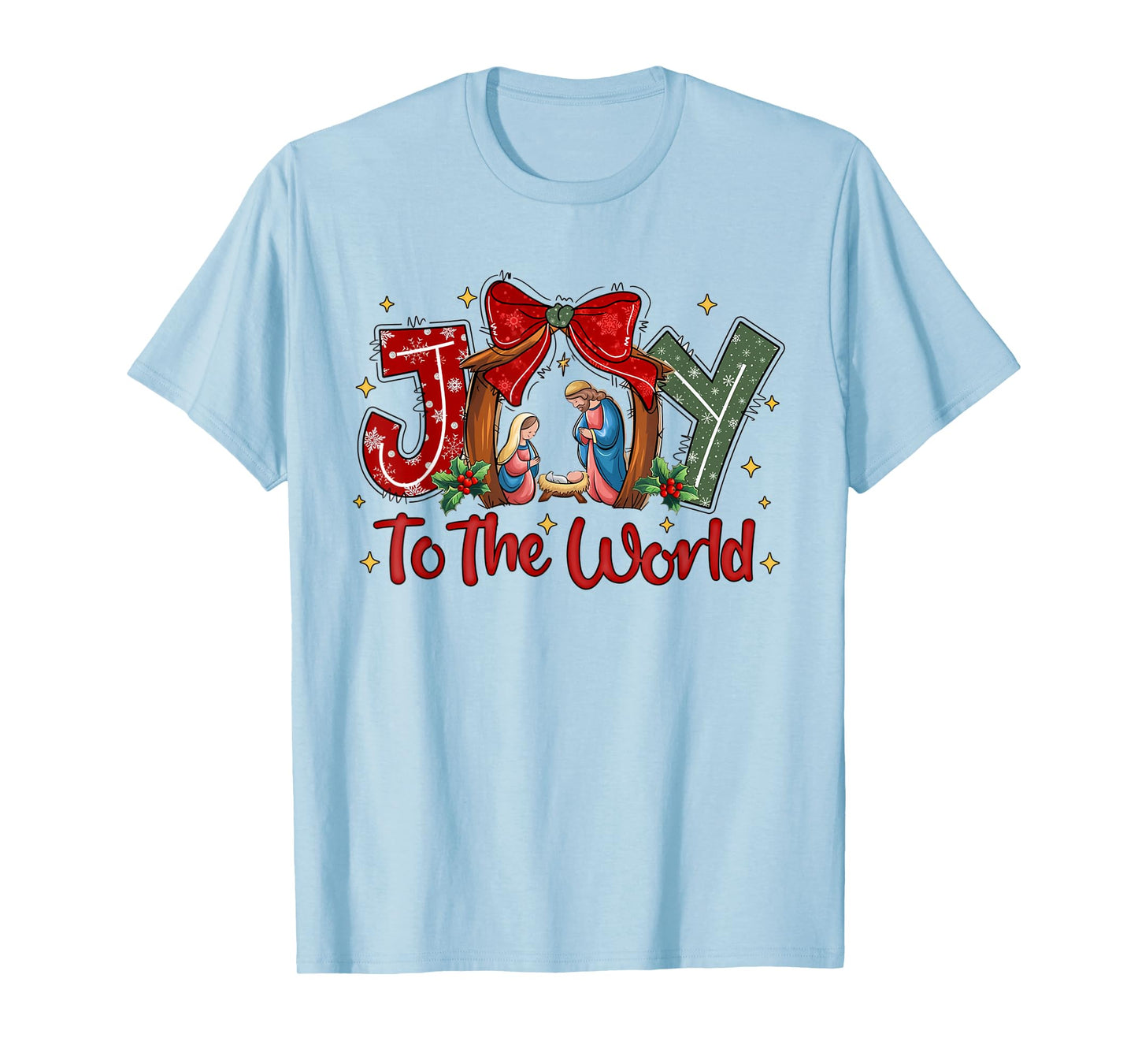 Joy To The World Christian Christmas Coquette Oh Holy Night T-Shirt