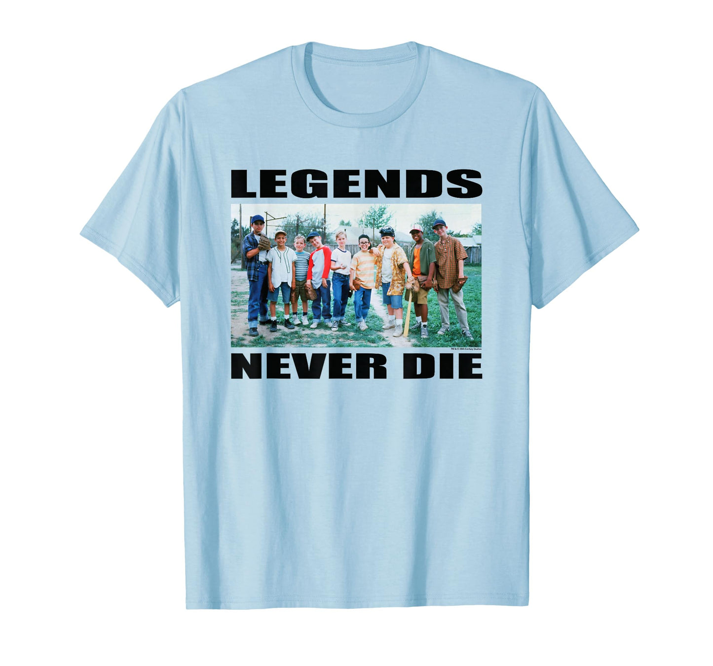 The Sandlot "Legends Never Die" Quote Official 1993 Movie T-Shirt