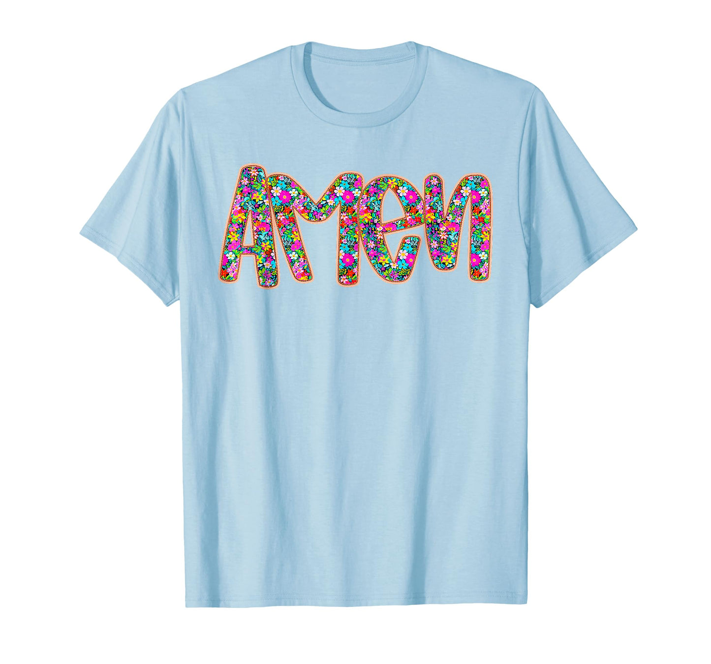 Retro Amen Floral Coquette Bow Jesus Girl Women Happy Easter T-Shirt