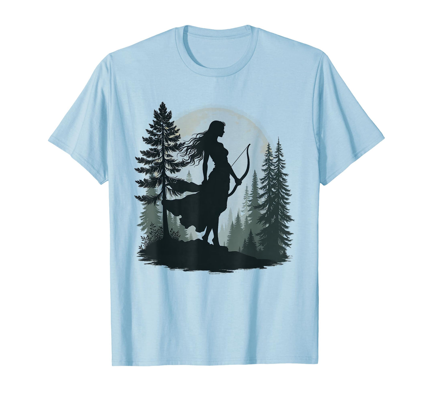 Agema Apparel Greek Goddess Artemis T-Shirt, Women's Unisex Adults, Short Sleeve, White, Small, Artemis Graphic Tee, Greek Mythology Gift