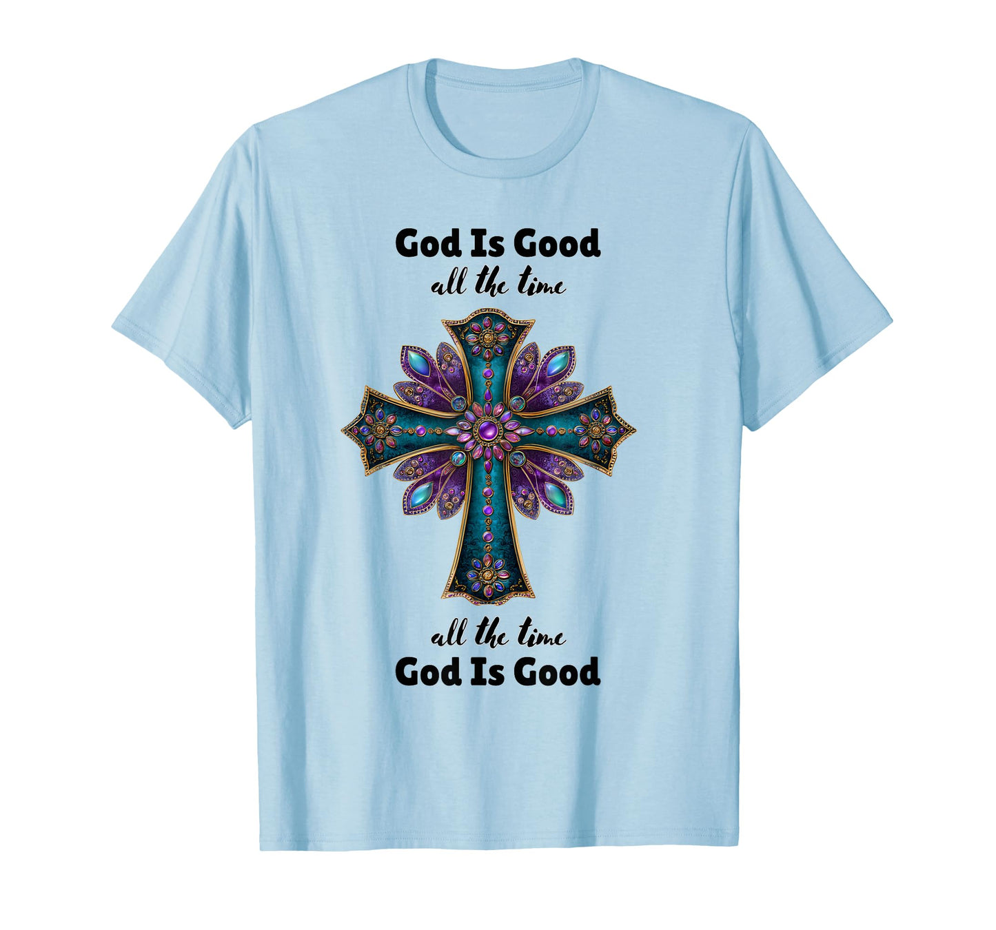 God is Good Cross Design Christian Inspirational Art T-Shirt