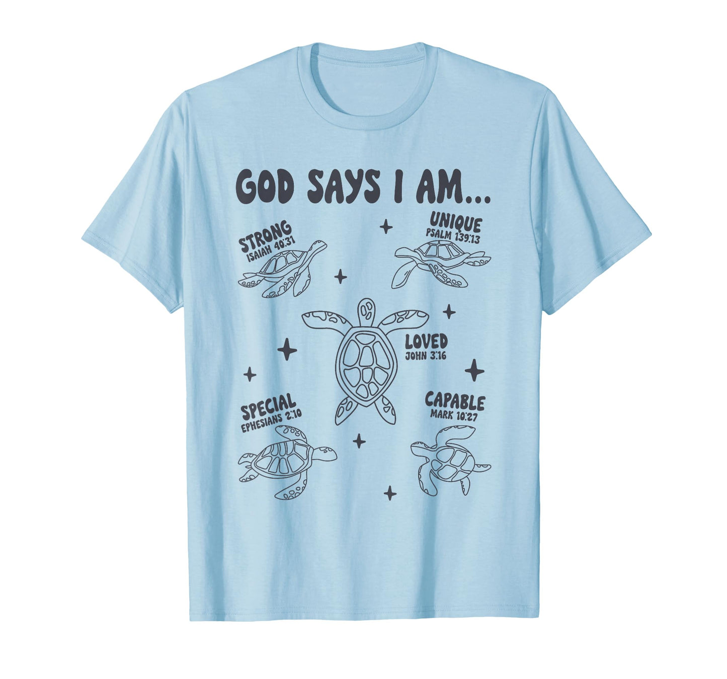 God Says I Am Sea Turtle Lover Men Women Christian T-Shirt