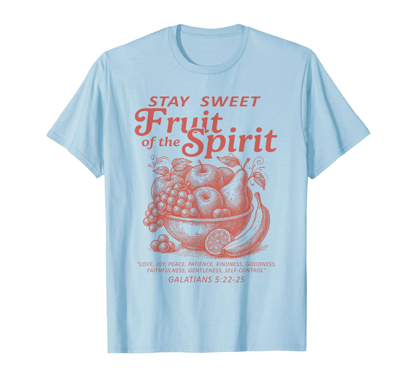 Fruit of the Spirit Christian Vintage Faith Bible Verse T-Shirt