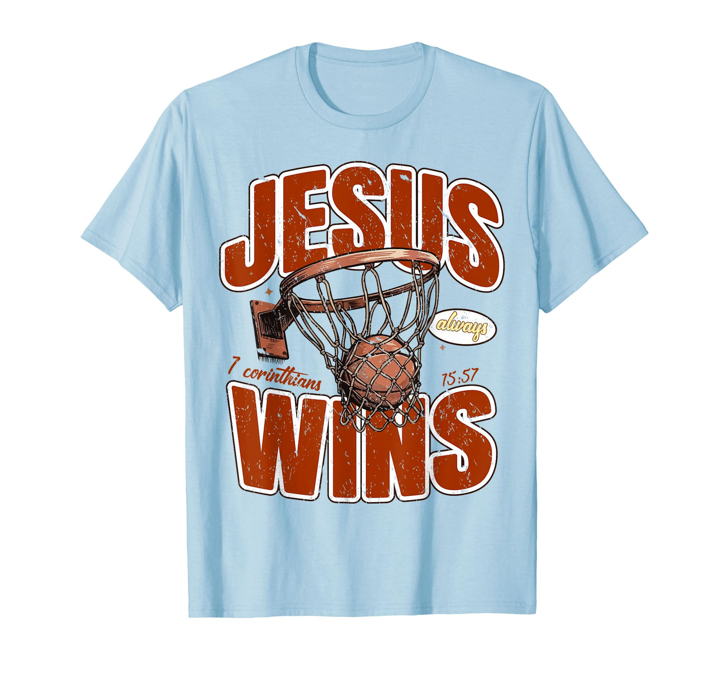 Vintage Jesus Christian Playing Basketball Funny for Men Boy T-Shirt