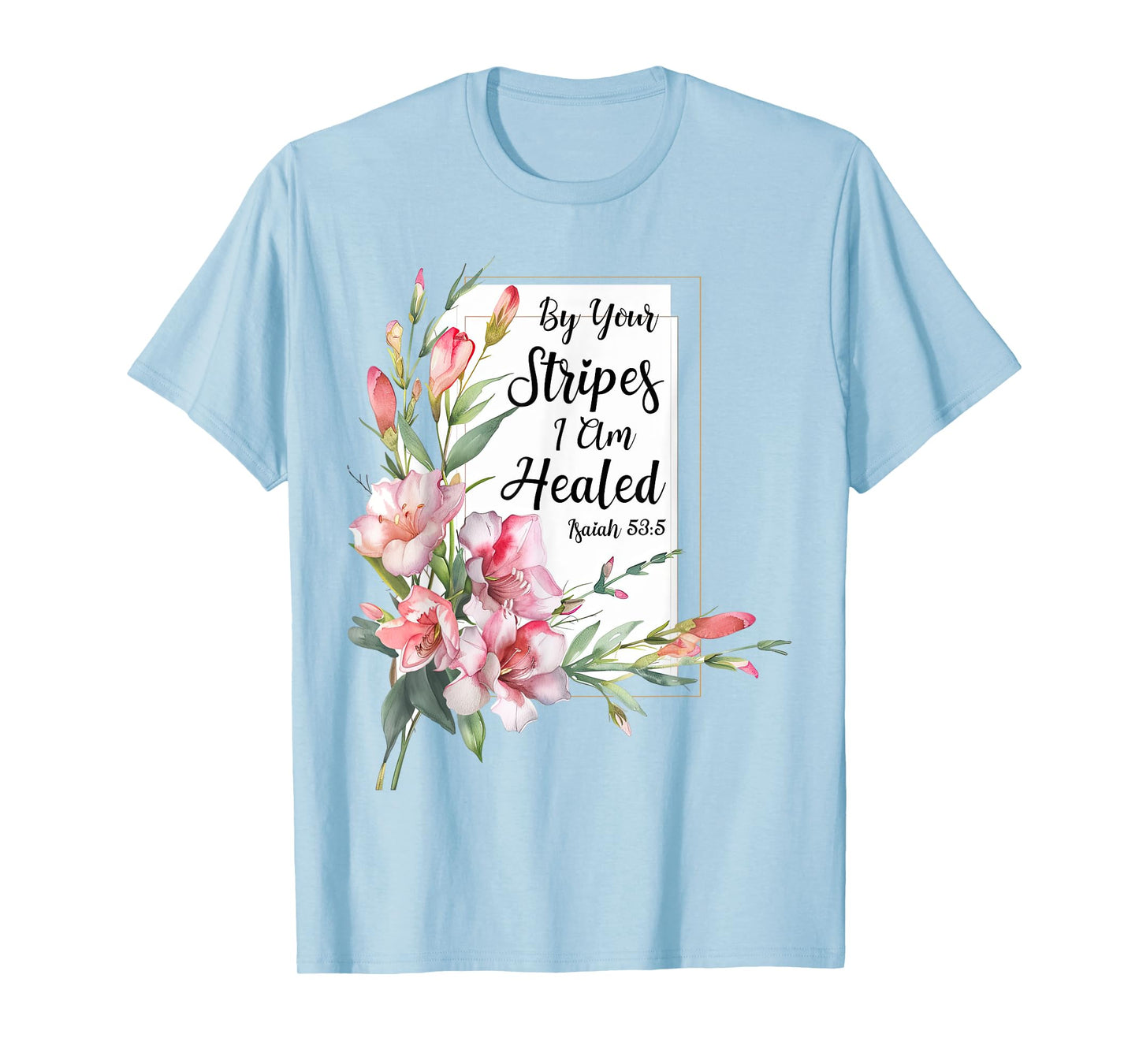 Freesia Flower Bible Verse Watercolor Floral Christian T-Shirt