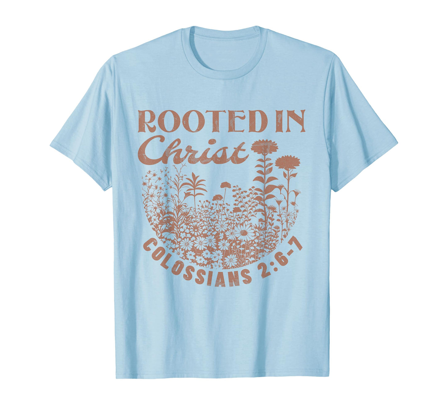 Colossians 2:7 Roots in Christ Scripture Christian Vintage T-Shirt