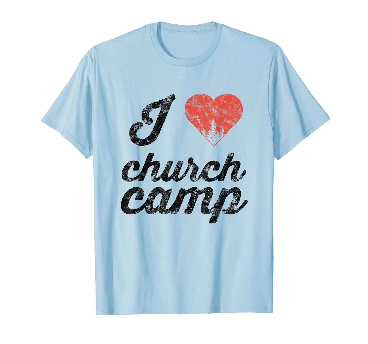 I Love Church Camp Heart Jesus Believer T-Shirt