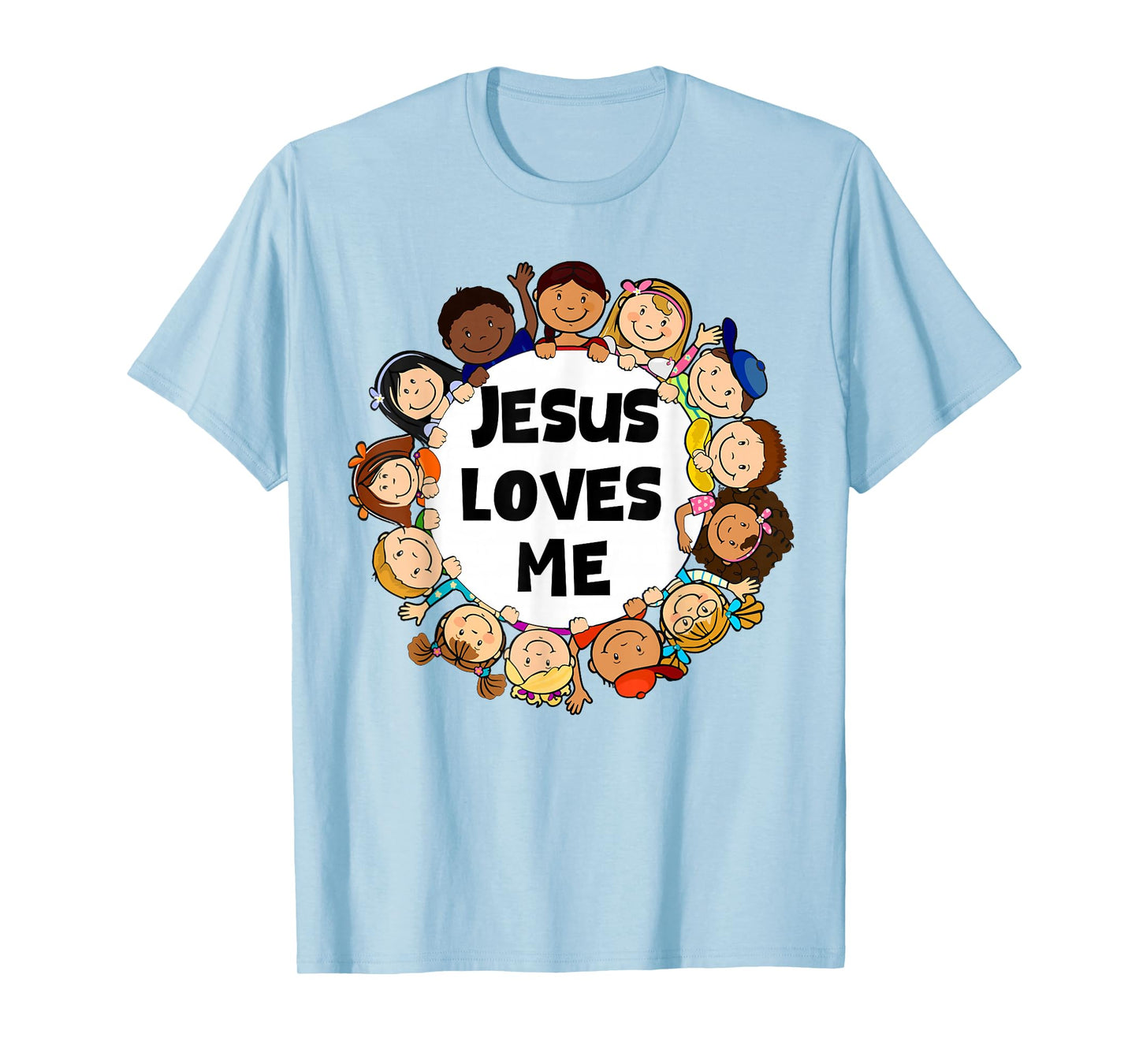 Kids Jesus Loves Me Cute Christian Faith Girl Boy Toddler T-Shirt