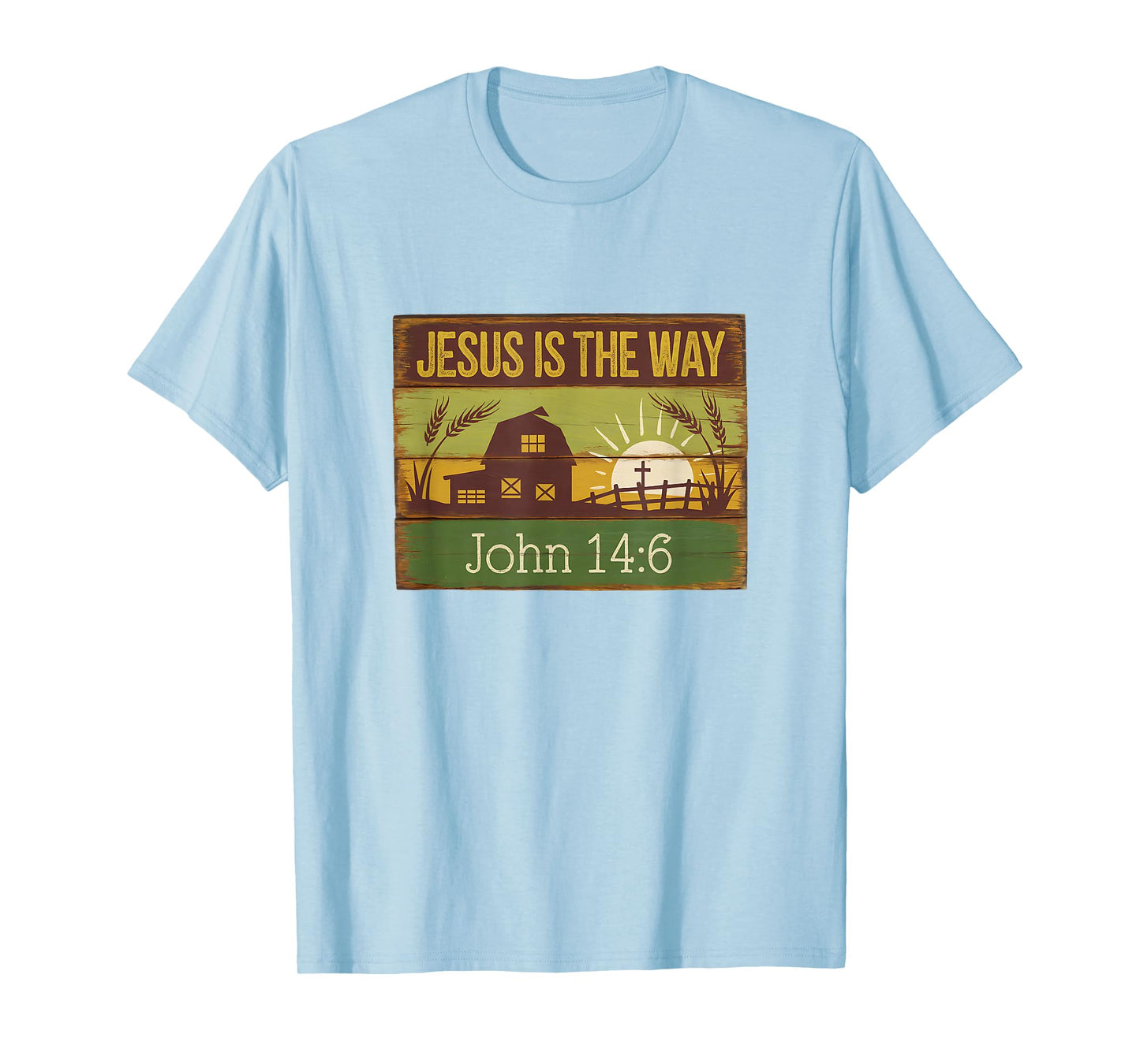 Jesus is The Way Rustic Country Style John 14:6 T-Shirt