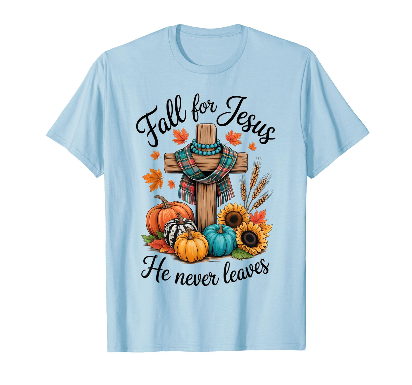 Jesus Fall Season Lover Autumn Design Gift Men Women Kids T-Shirt