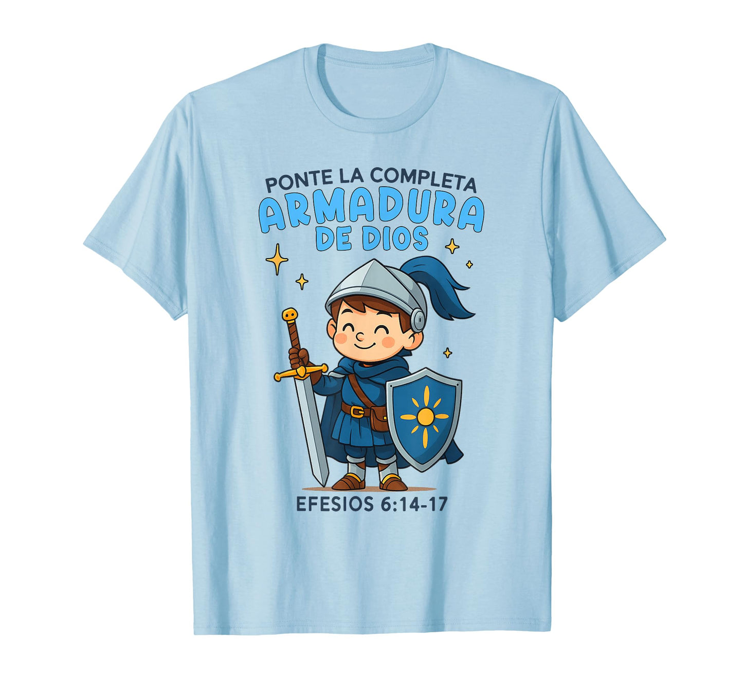 Christian Boy Full Armor Of God Bible Verse Armadura de Dios T-Shirt
