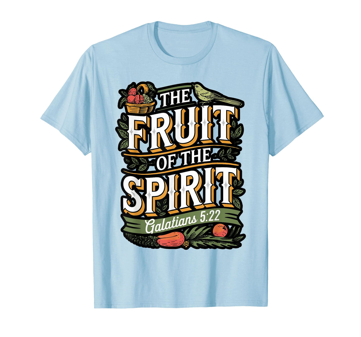 Fruit of The Spirit Bible Verse Design T-Shirt