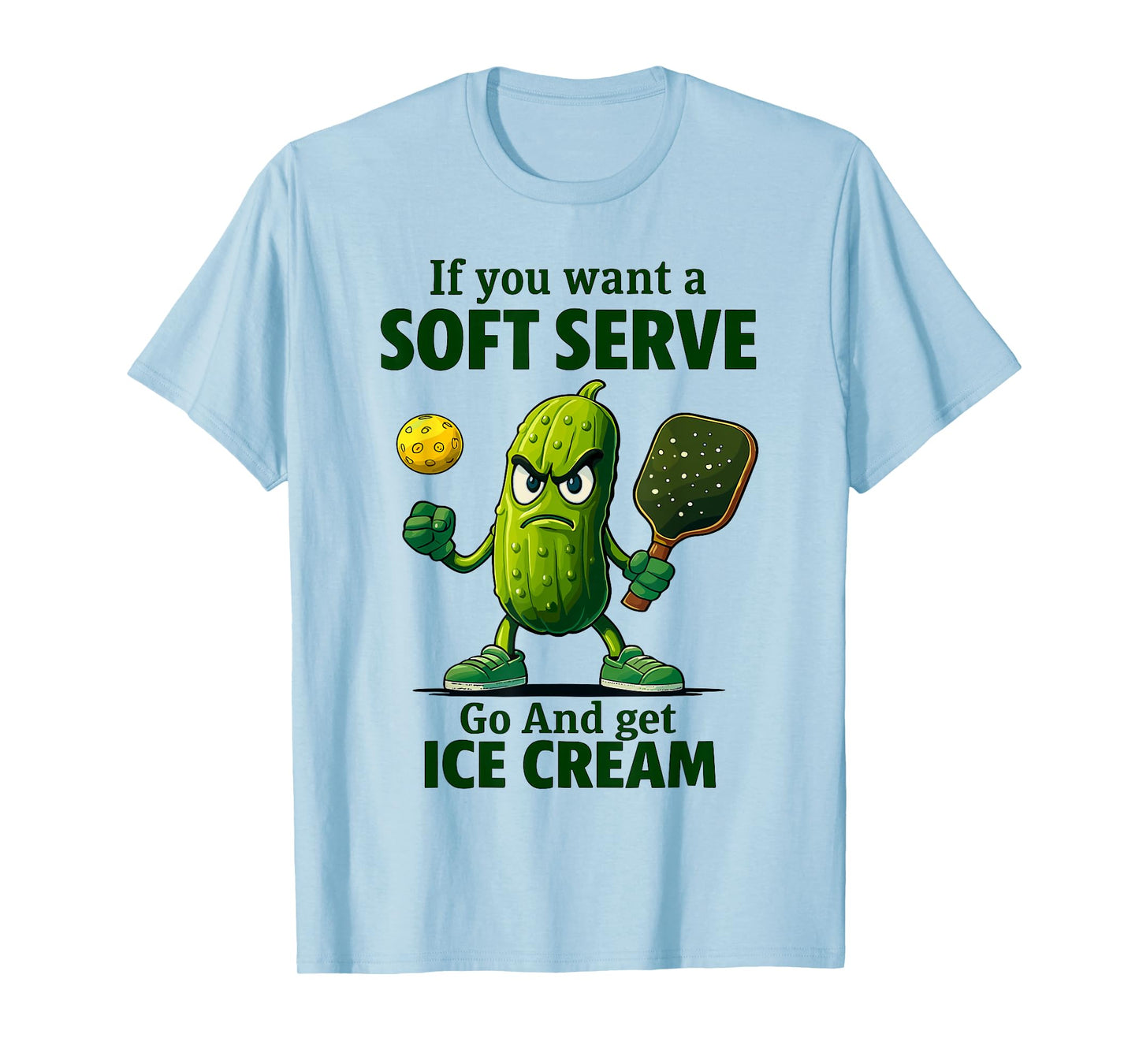 Pickleball Pickle, Soft Serve Ice Cream, Funny Pickleball T-Shirt