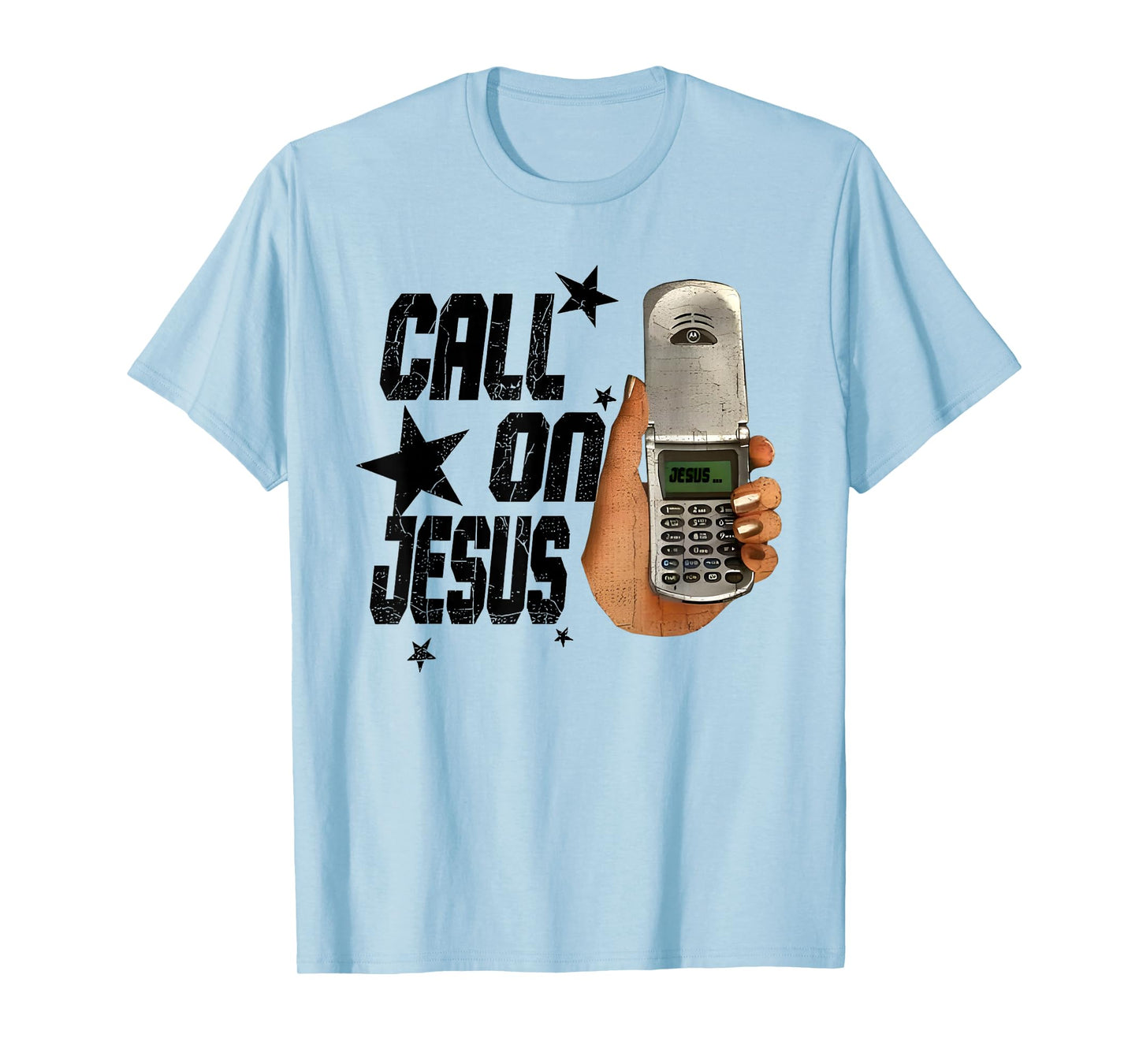 Call on Jesus flip Phone Christian Faith Design T-Shirt