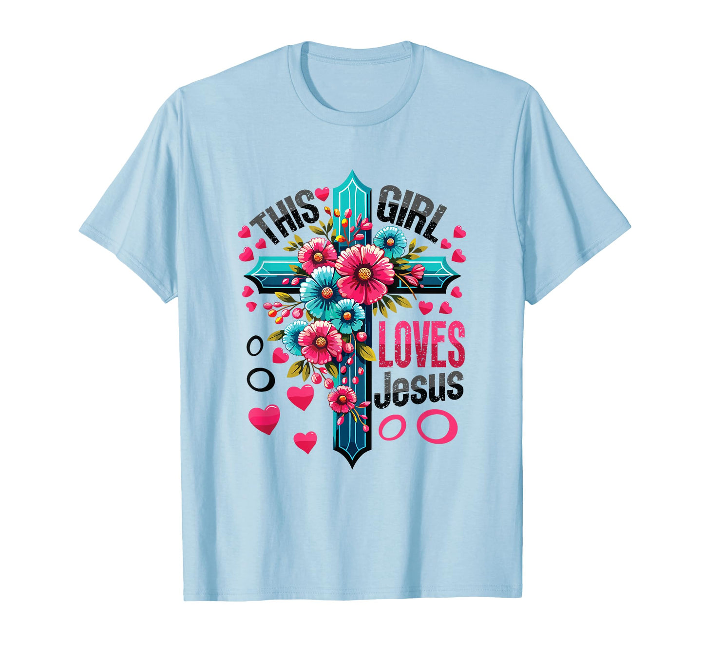 This Girl Loves Jesus Cute Christian Girl Jesus T-Shirt