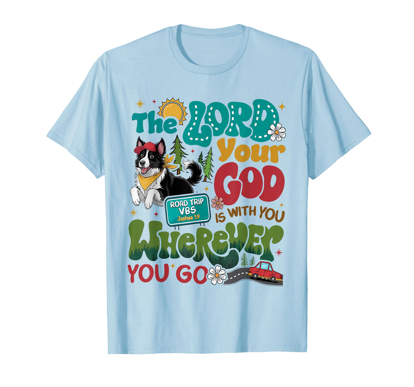 VBS Road Trip On The Go With God 2025 Teens Boys Girls Kids T-Shirt