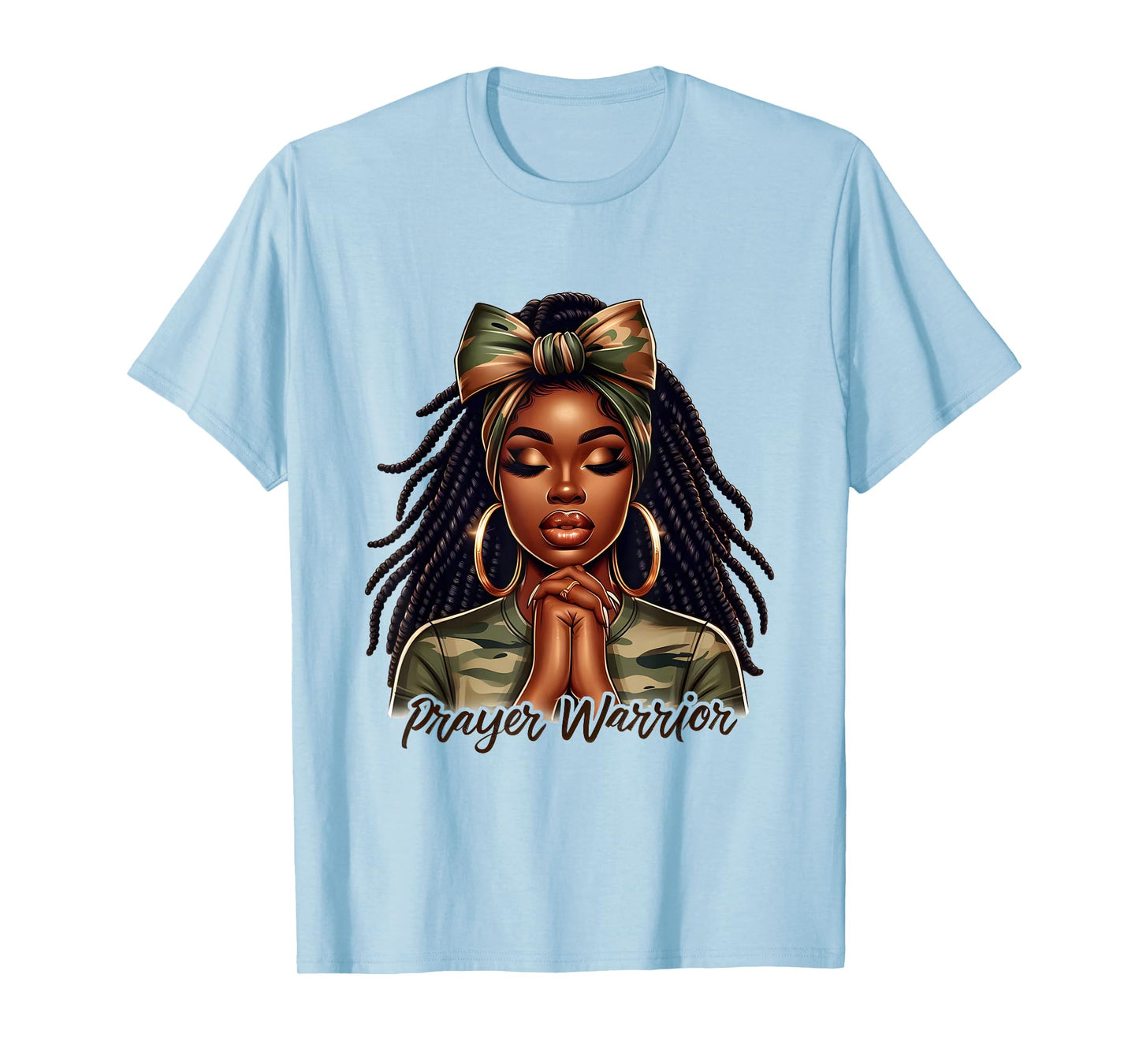 Camo Faith Woman Pray for It Religious Christian Women T-Shirt