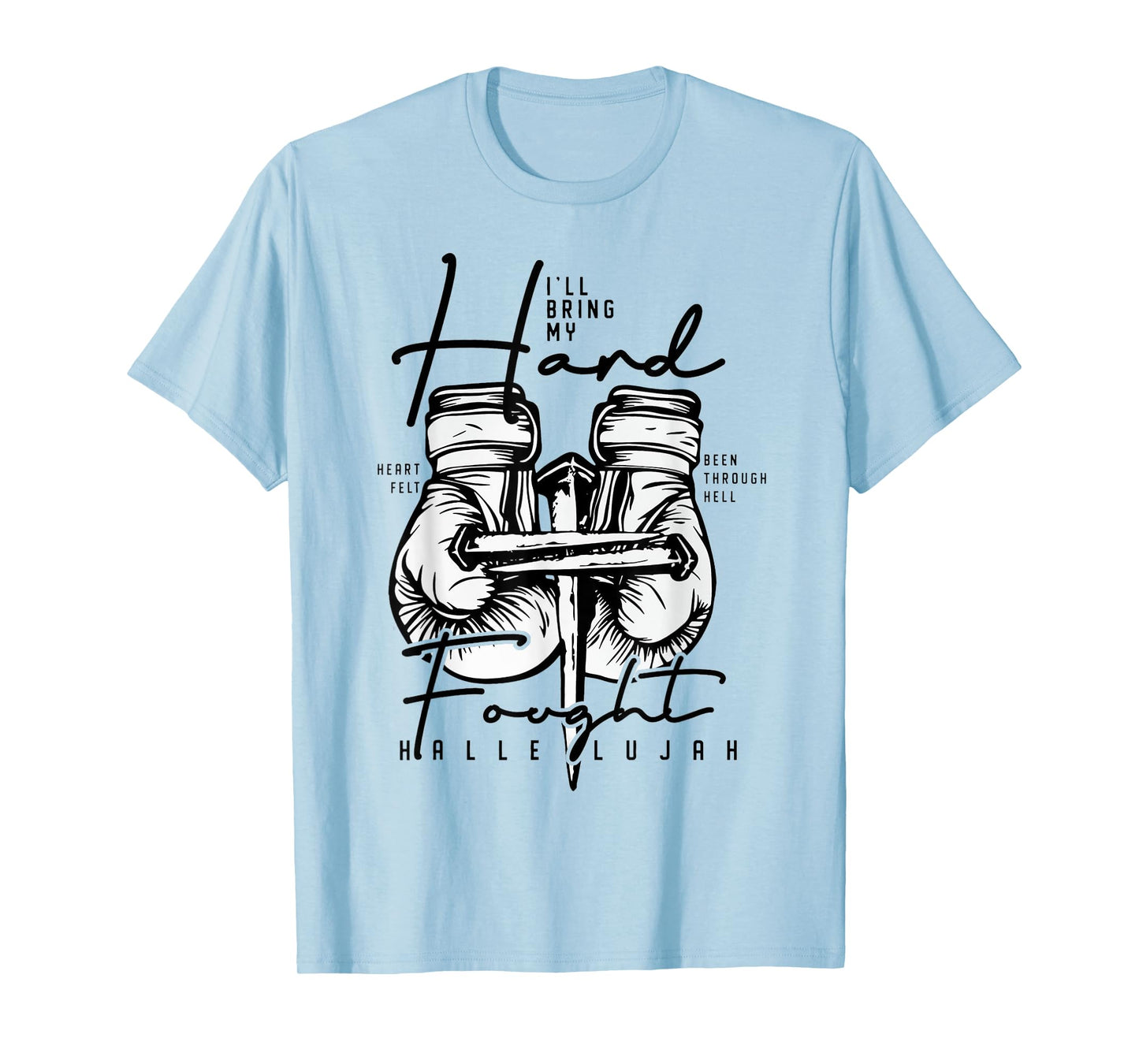 Retro Hard Fought Hallelujah Bible Verse Christian Jesus T-Shirt