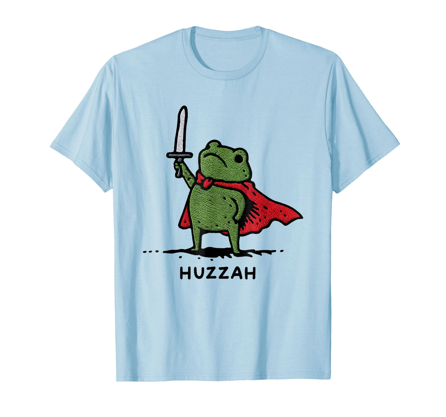 Huzzah Frog Knight Funny Sword Meme Quote T-Shirt