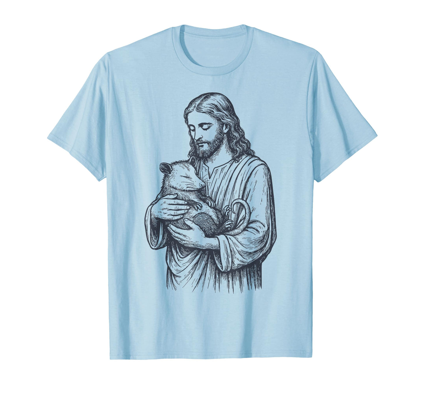 Jesus Holding Opossum T-Shirt