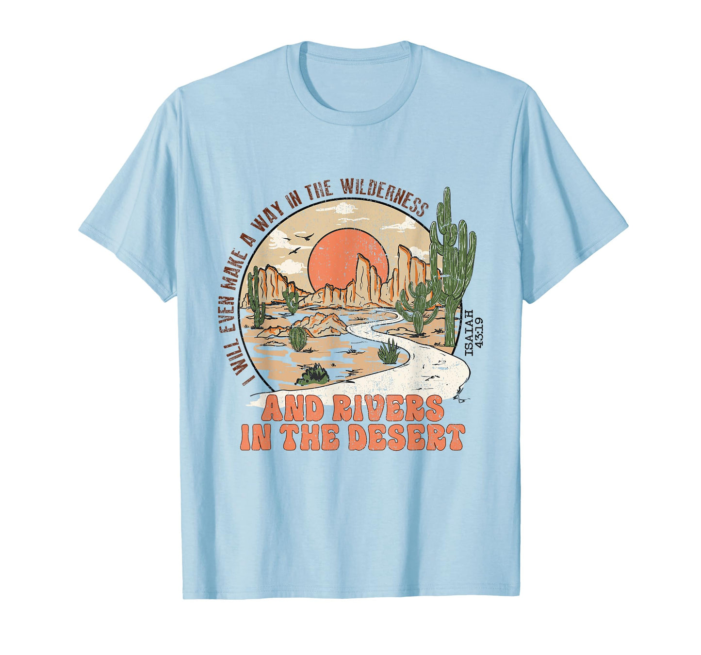 Retro Vintage Isaiah 43:19 I Will Make a Way Christian Jesus T-Shirt