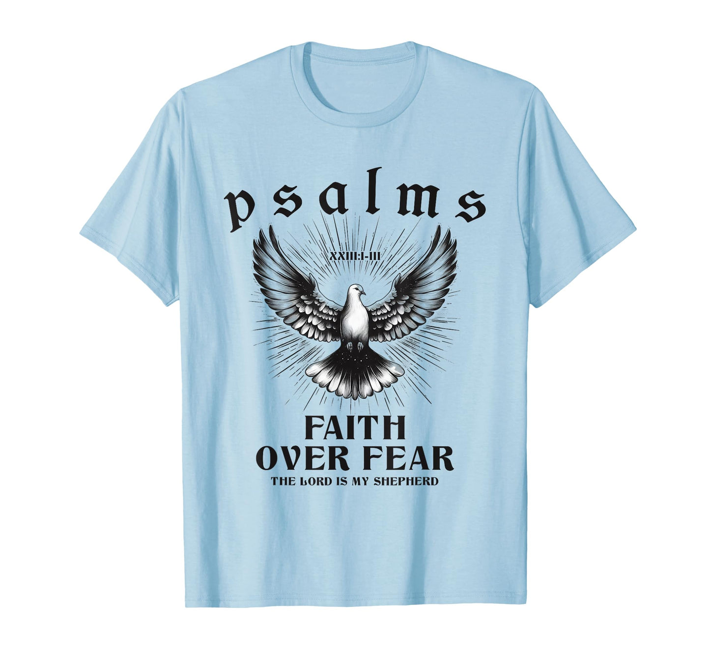 Retro Faith Over Fear Bible Verse Aesthetic Christian Dove T-Shirt