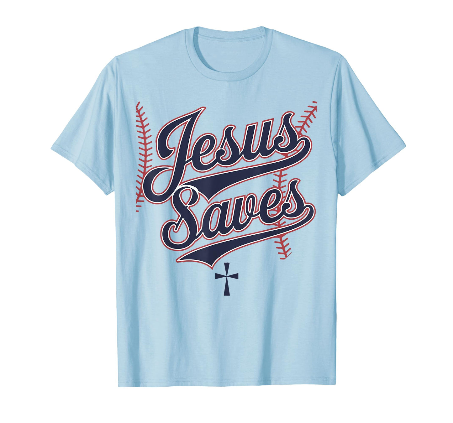 Christian Jesus Saves Bro Baseball Boy Youth I You Love God T-Shirt