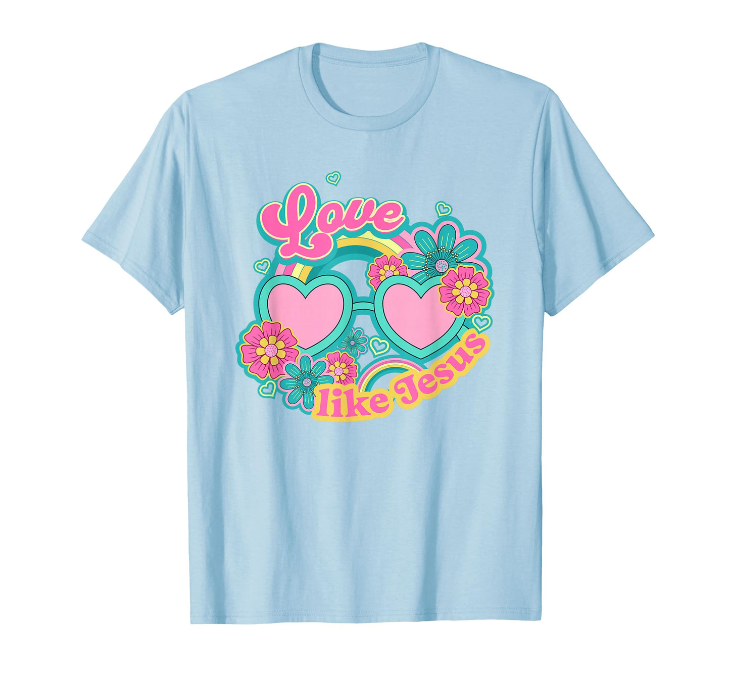 Retro Groovy Christian LOVE LIKE JESUS T-Shirt