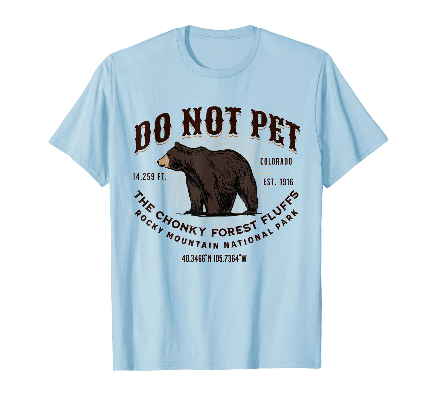 Rocky Mountain National Park Black Bear Funny Souvenir T-Shirt