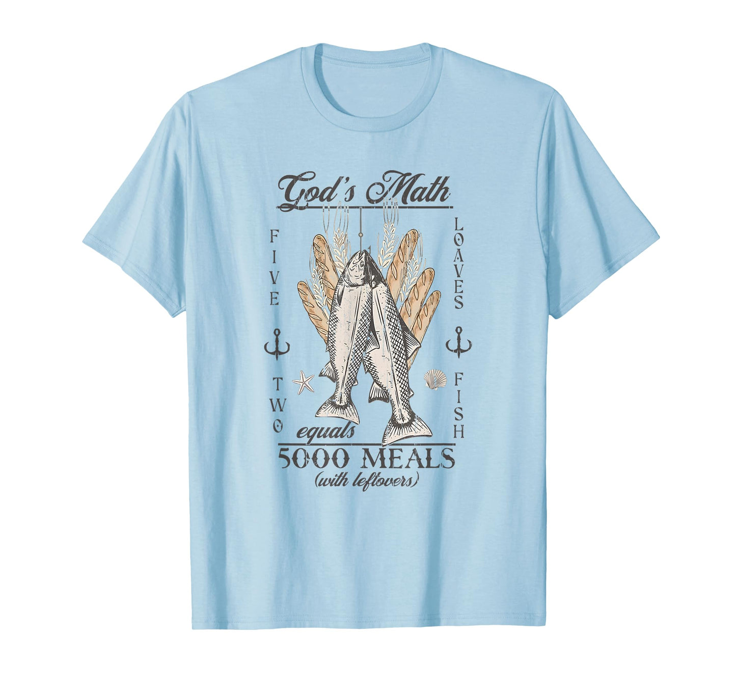 God's Math, Equals 5000 Meals, Jesus Feeds The 5000 T-Shirt