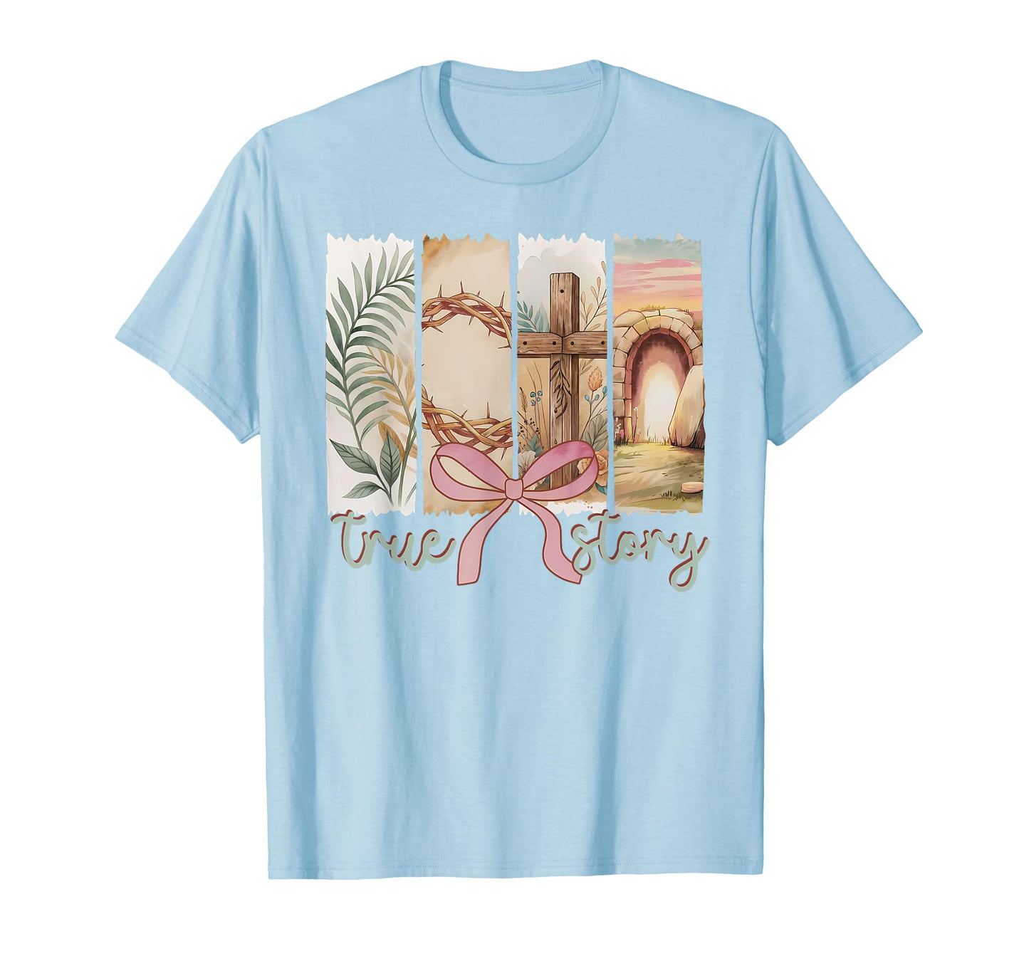 Happy Easter True Story He Is Risen Coquette Floral Spring T-Shirt