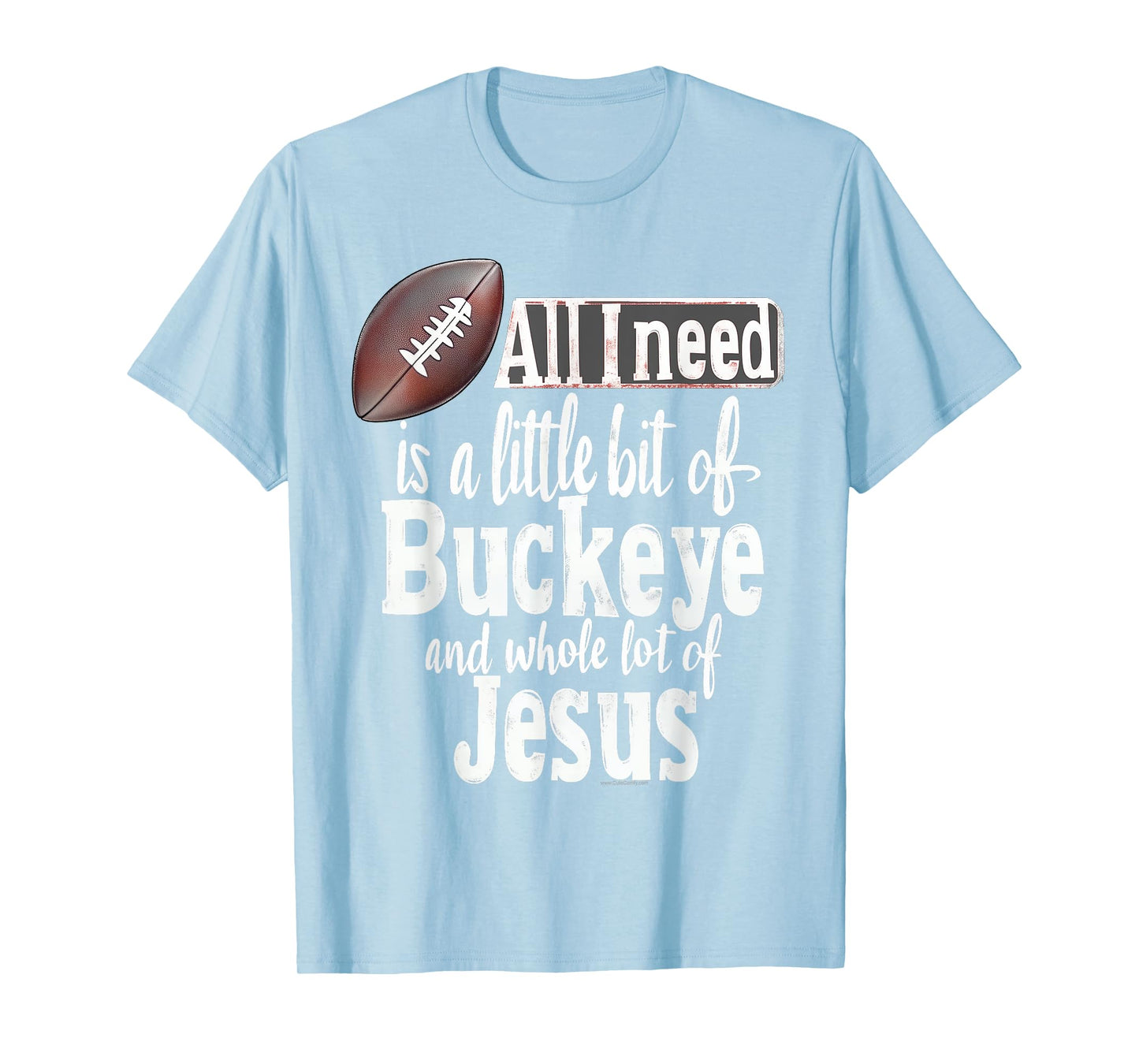 CuteComfy Ohio Buckeye Jesus Funny Christian Quote State T-Shirt - Red, Small, Unisex-Adult, Short Sleeve, T-Shirt