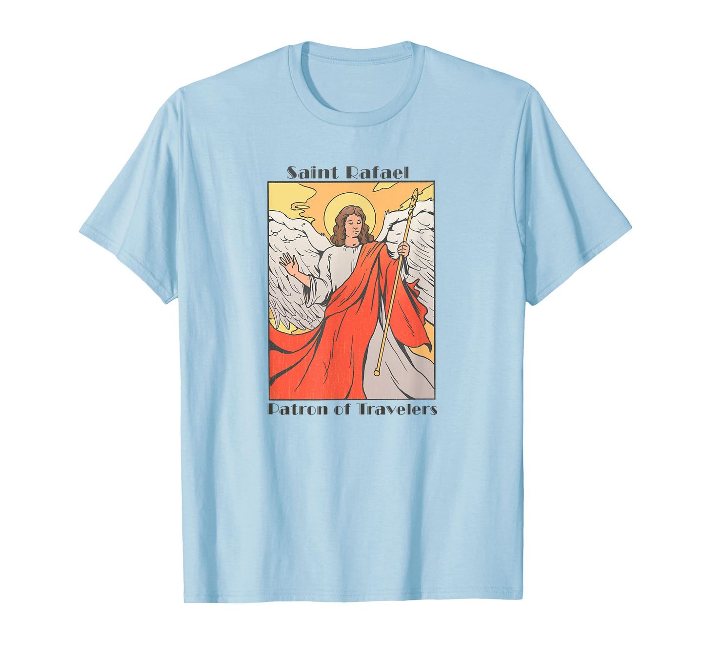 St. Rafael Catholic Archangel Patron Saint of Travel, Travel T-Shirt