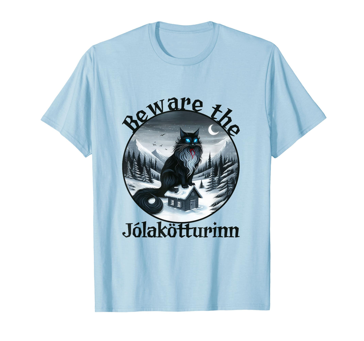 Beware The Jolakotturinn Yule Cat Icelandic Christmas Norse Men Women Kids T-Shirt