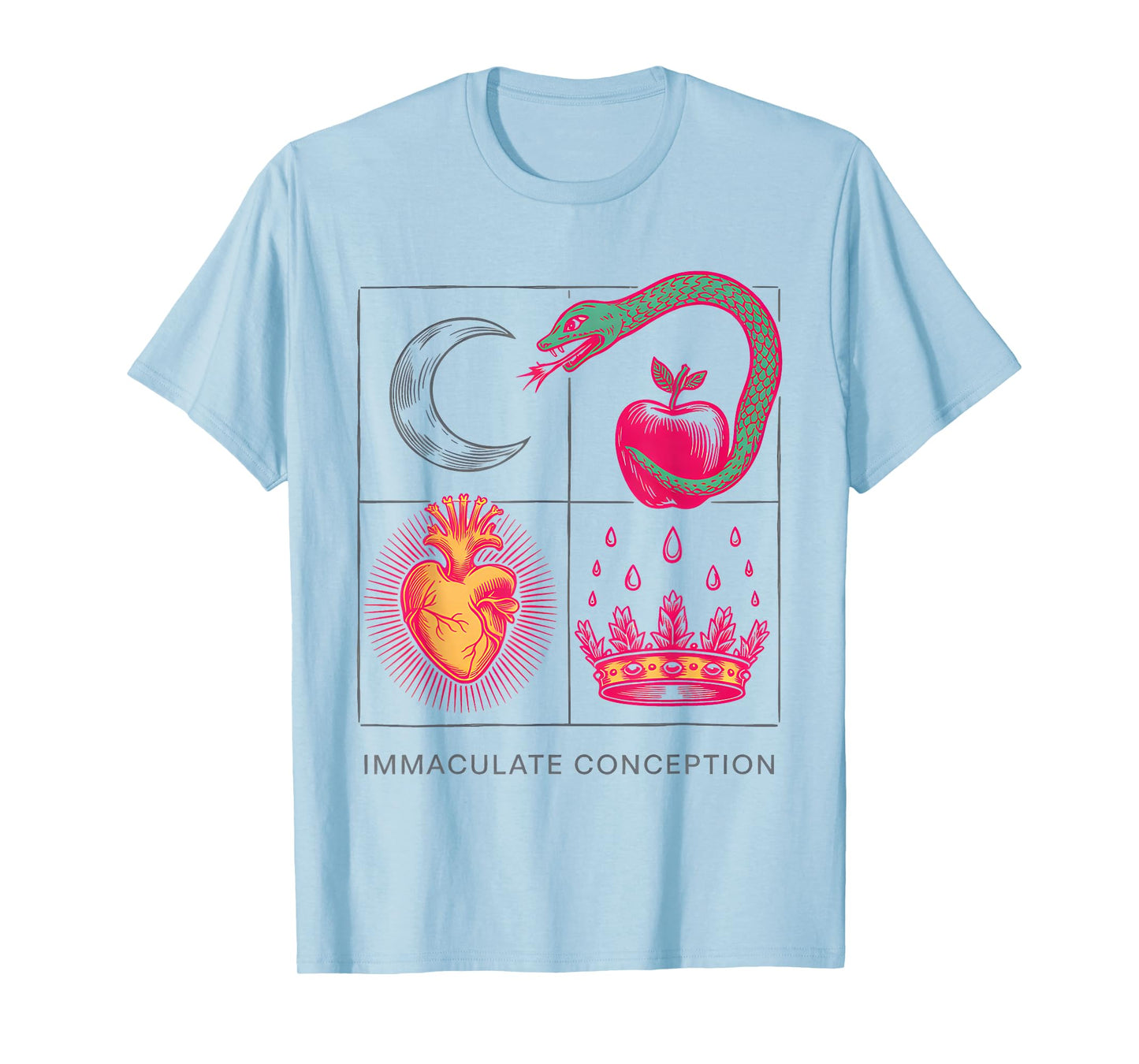 Immaculate Conception Catholic Symbolic Religious Artwork T-Shirt
