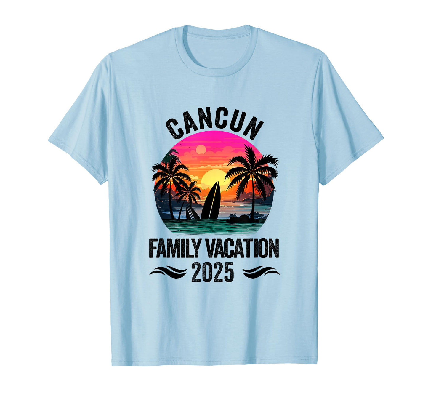 Cancun Family Vacation 2025 Matching Outfits Beach Summer T-Shirt