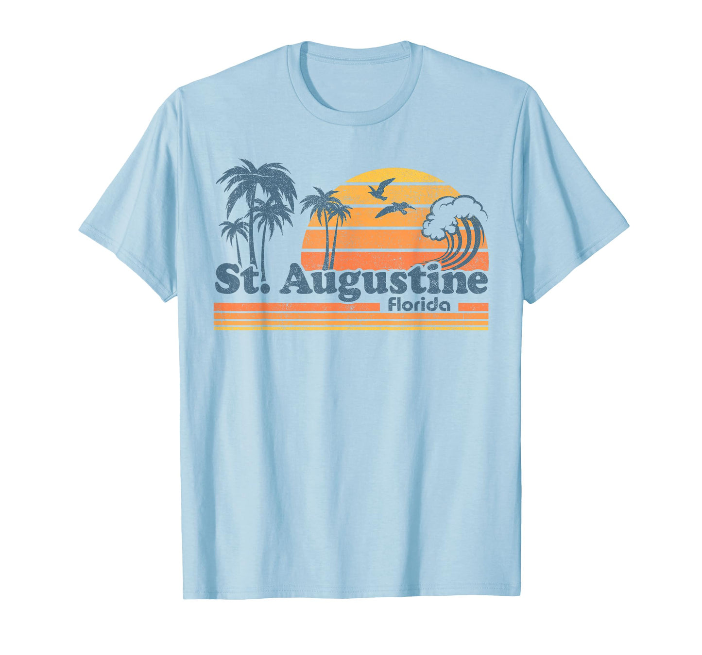 St Augustine Beach Florida Vintage Spring Break 70s Retro T-Shirt