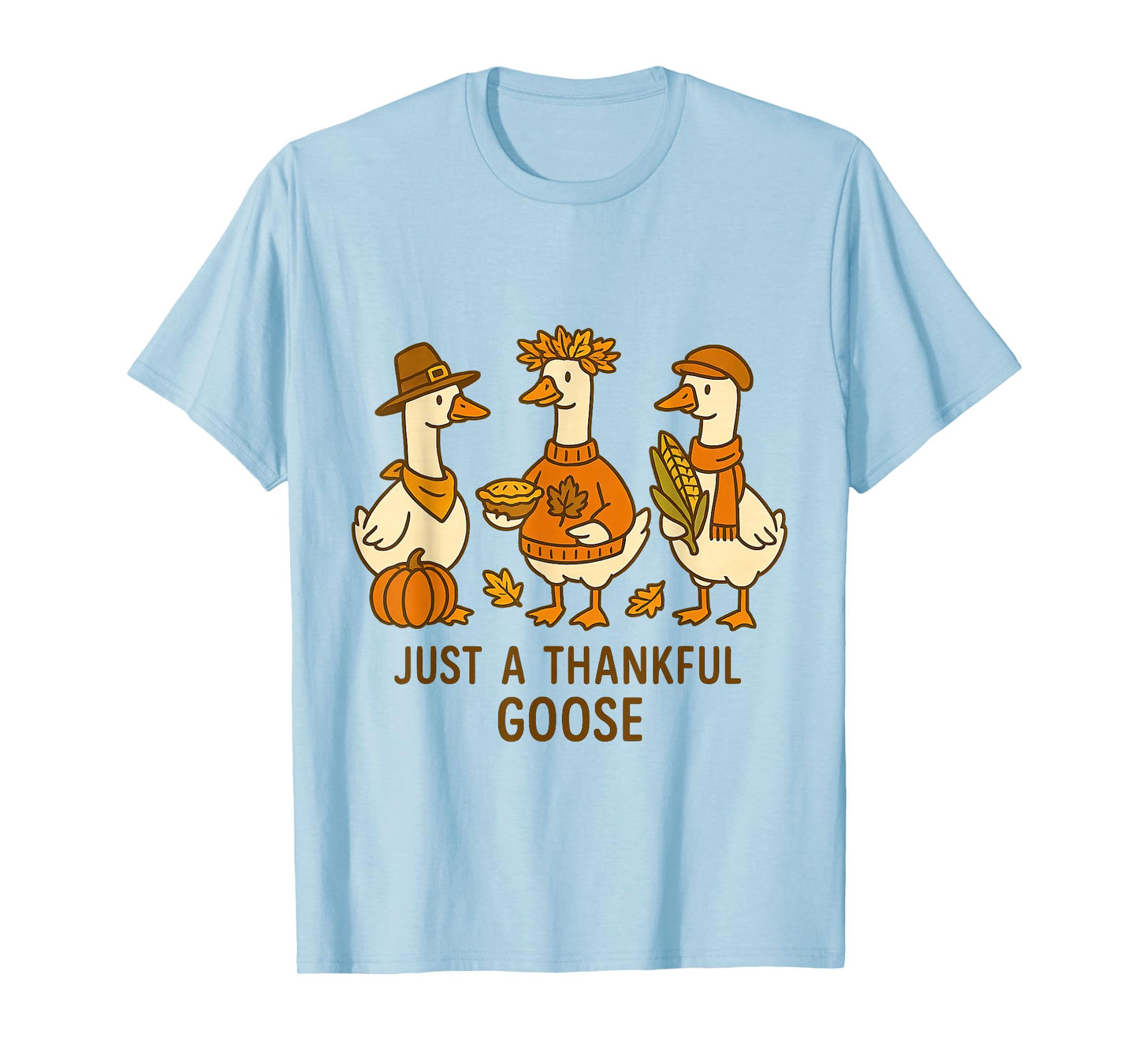 Silly Cozy Goose Fall Pumpkin Spice Autumn Thanksgiving T-Shirt