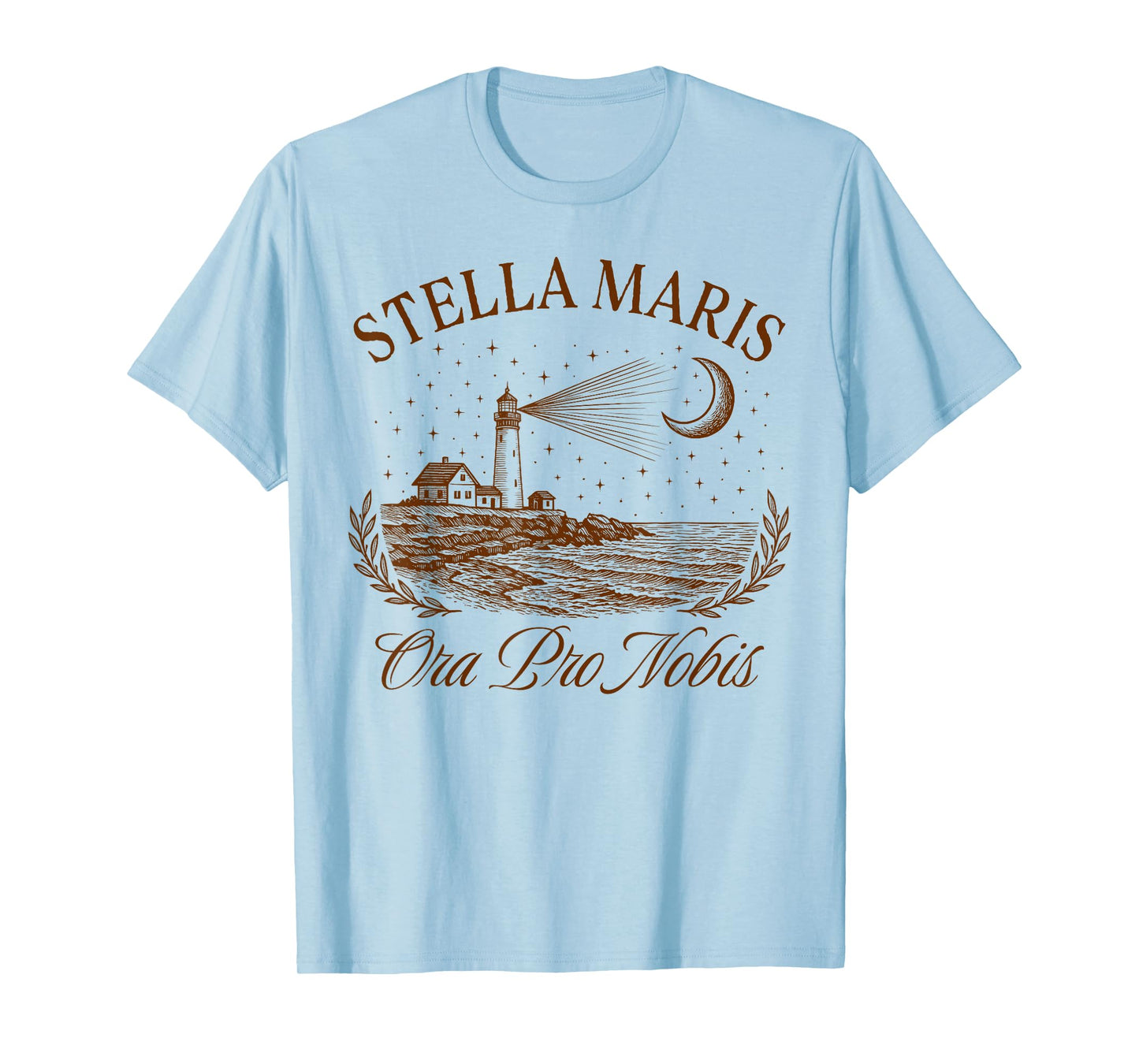 Catholic Mom Virgin Mary Faith Stella Maris Ora Pro Nobis T-Shirt