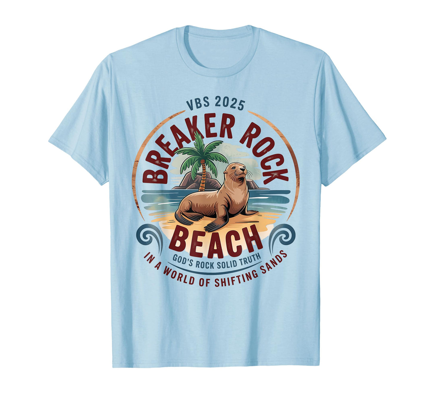 Breaker Rock Beach Christian God's Rock-Solid Truth VBS 2025 T-Shirt