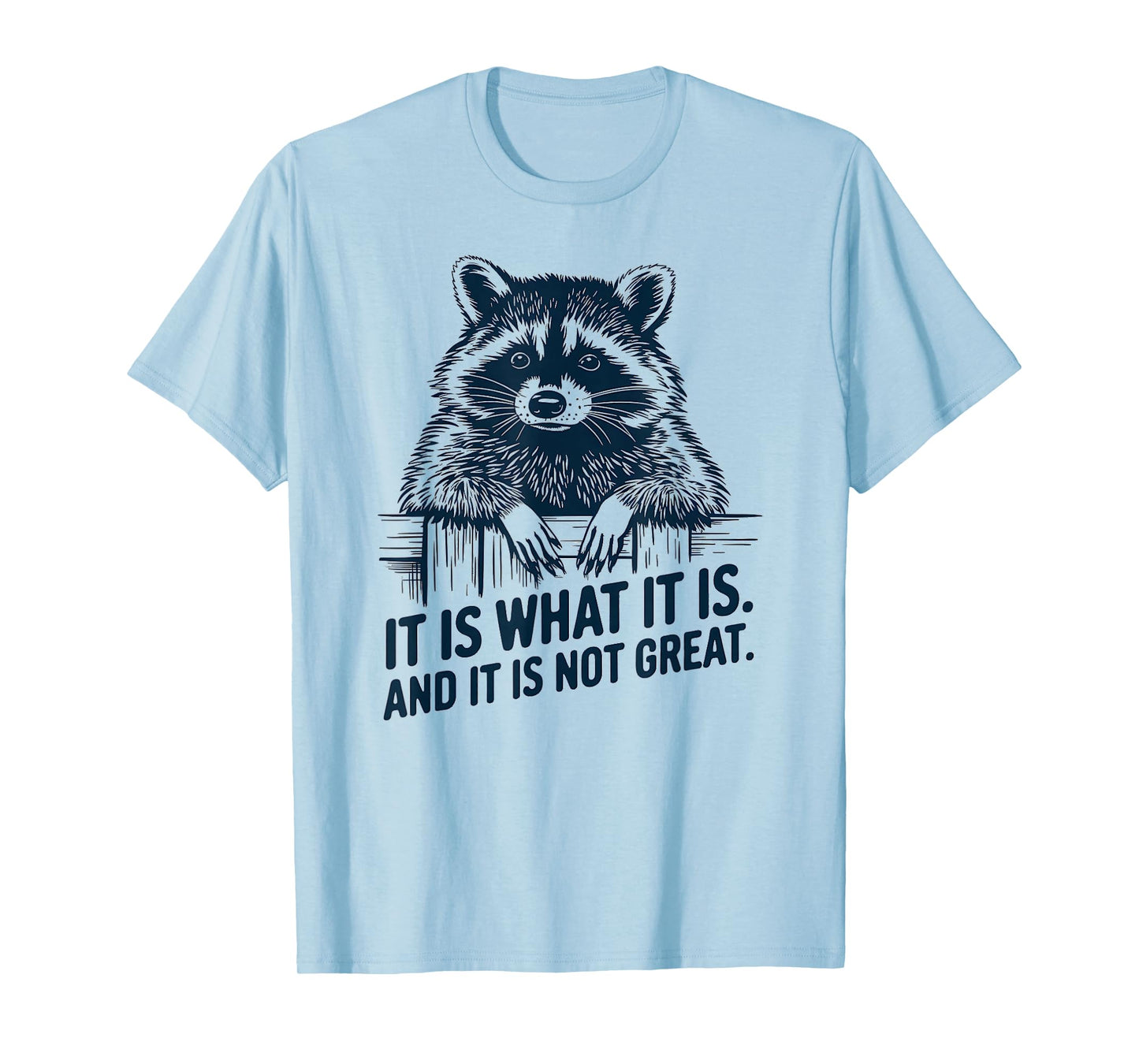 Funny Raccoon It Is What It Is Meme Design T-Shirt