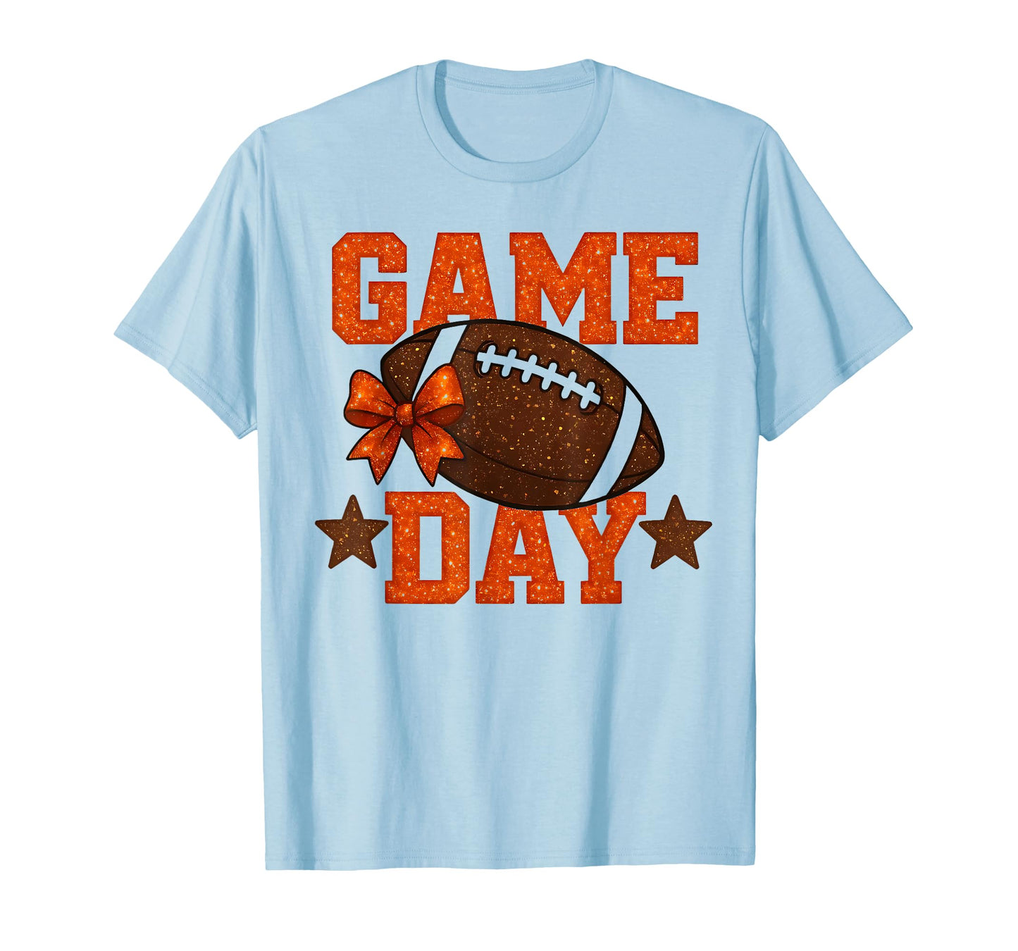 Game Day Football Season Football Orange Color Vibes T-Shirt