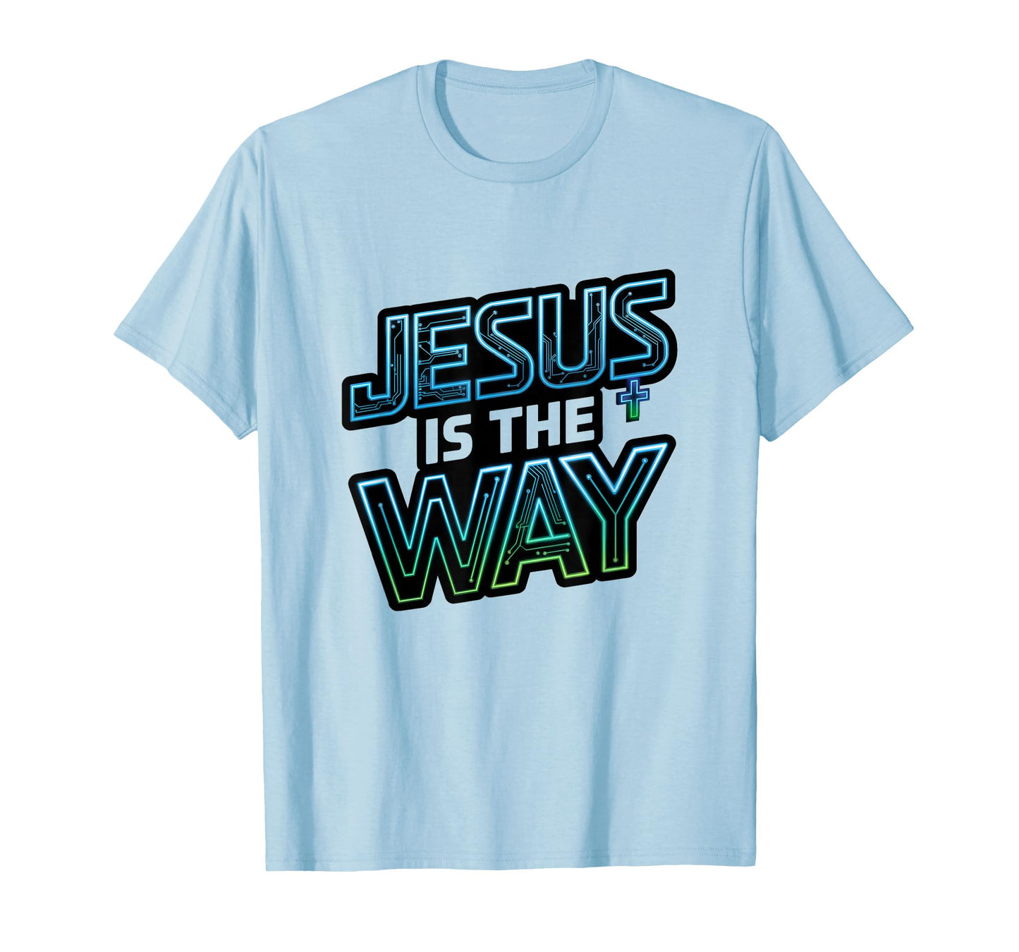 Jesus is The Way Christian Futuristic Tech T-Shirt