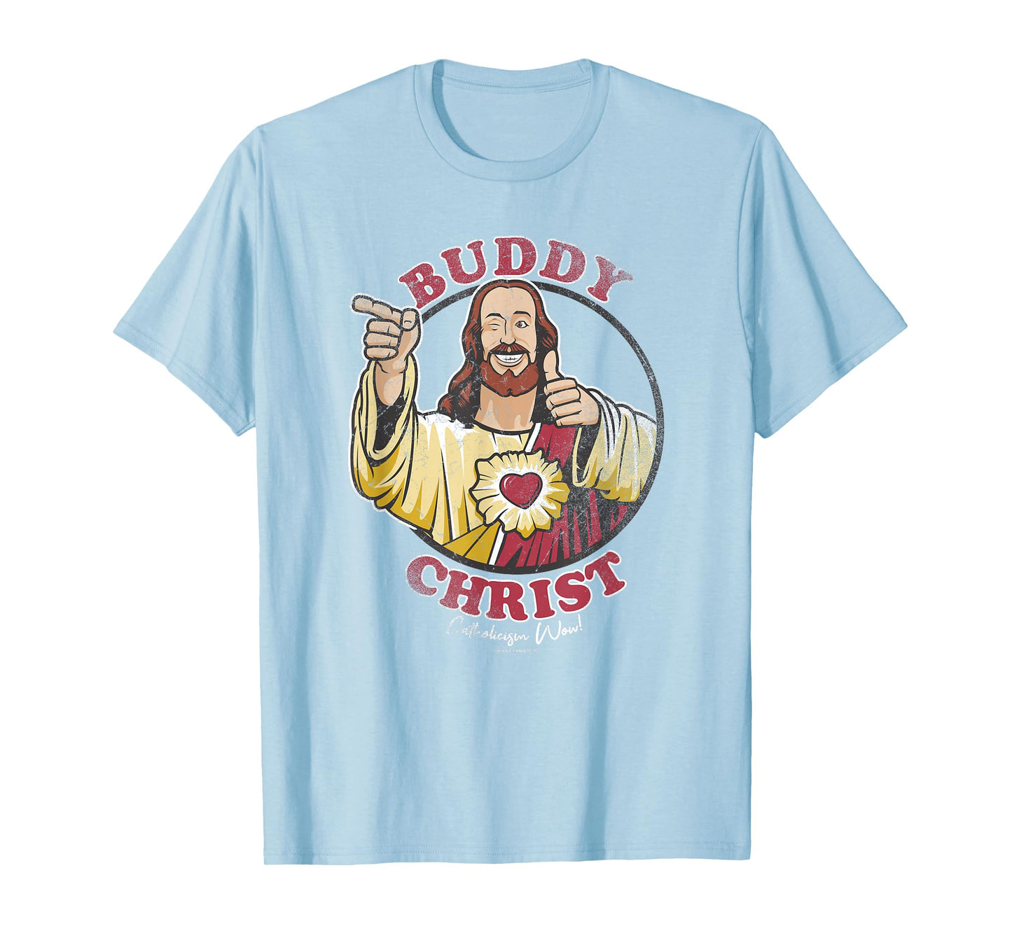 Jay and Silent Bob Buddy Christ Circle Portrait T-Shirt