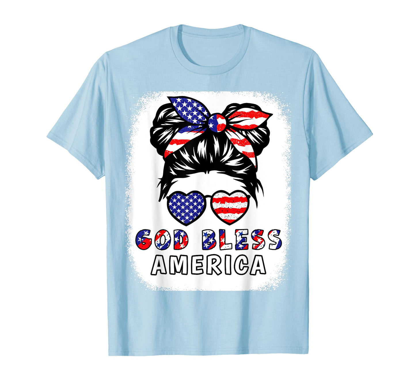 Girl God Bless America 4th July Daughter Toddler Patriotic T-Shirt