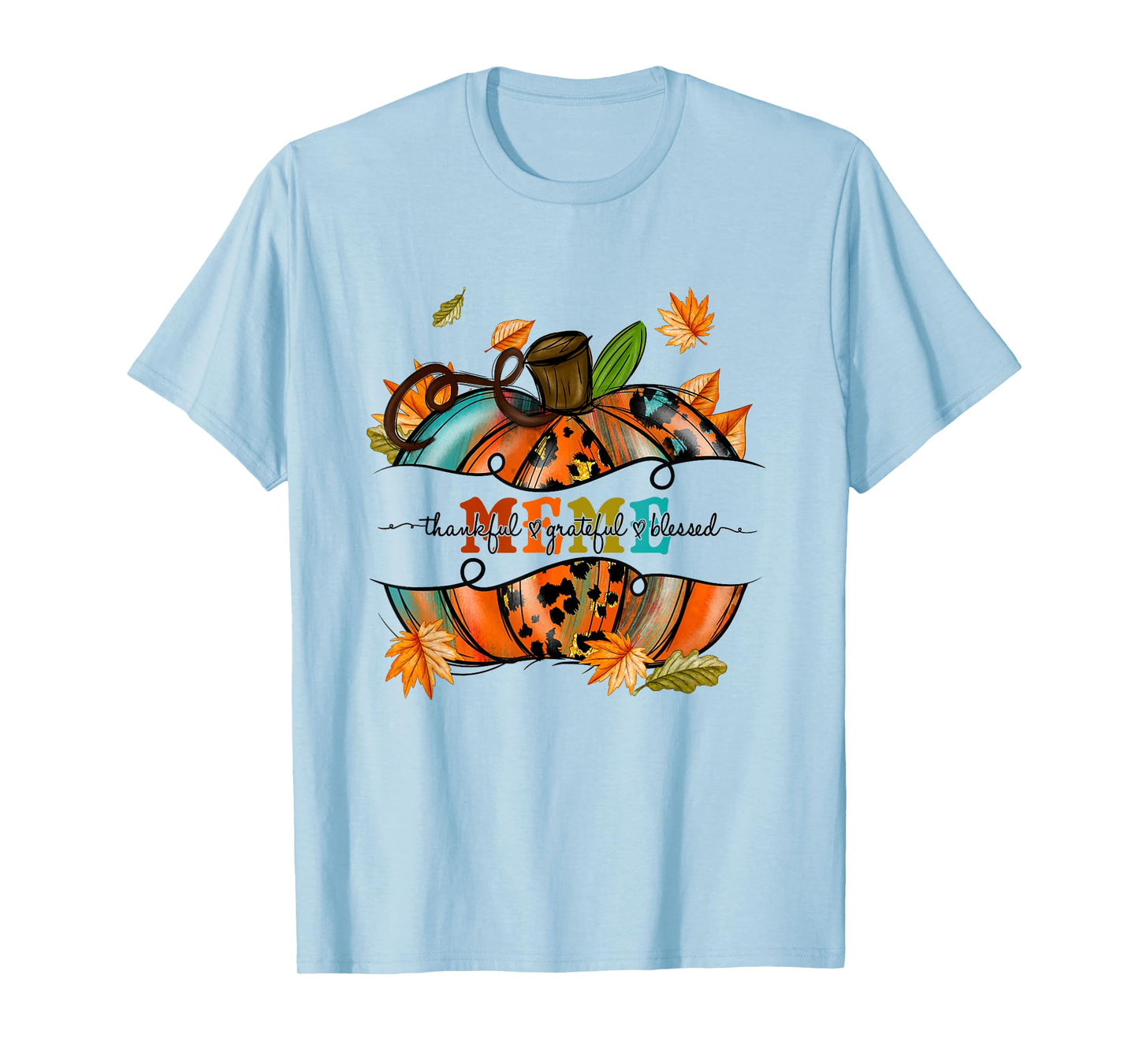 Autumn Fall Outfit Meme Thankful Grateful Blessed Pumpkin T-Shirt