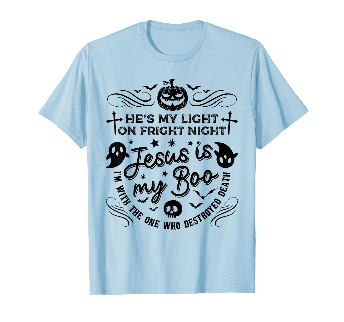Jesus is My Boo Christian Halloween Ghost Pumpkin Funny T-Shirt